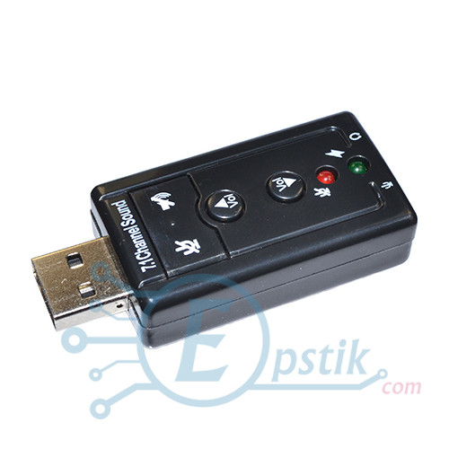 Внешняя USB звуковая карта, 3D sound card 7.1 - фото 1 - id-p886363770