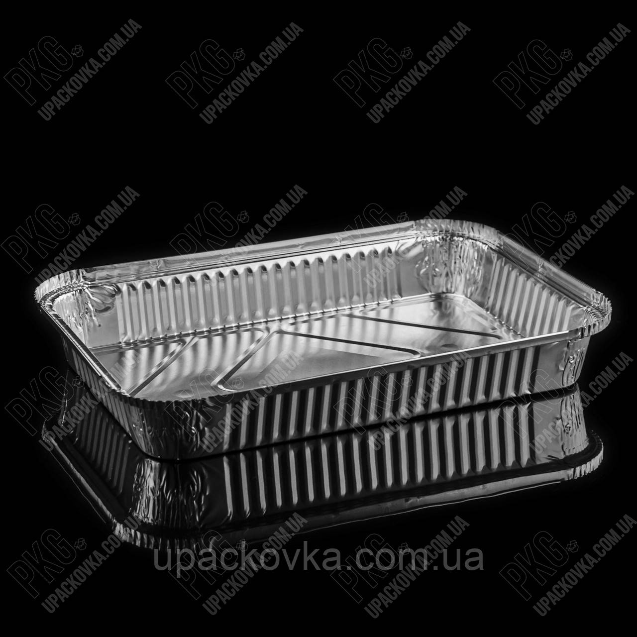 Контейнер з кришкою з харчової алюмінієвої фольги R33L (304*202*39)