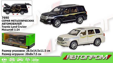 Машинка металева Тойота Автопром 7690 Toyota Land Cruiser. Світло. Звук. Відкриваються двері, капот, багажник, фото 2