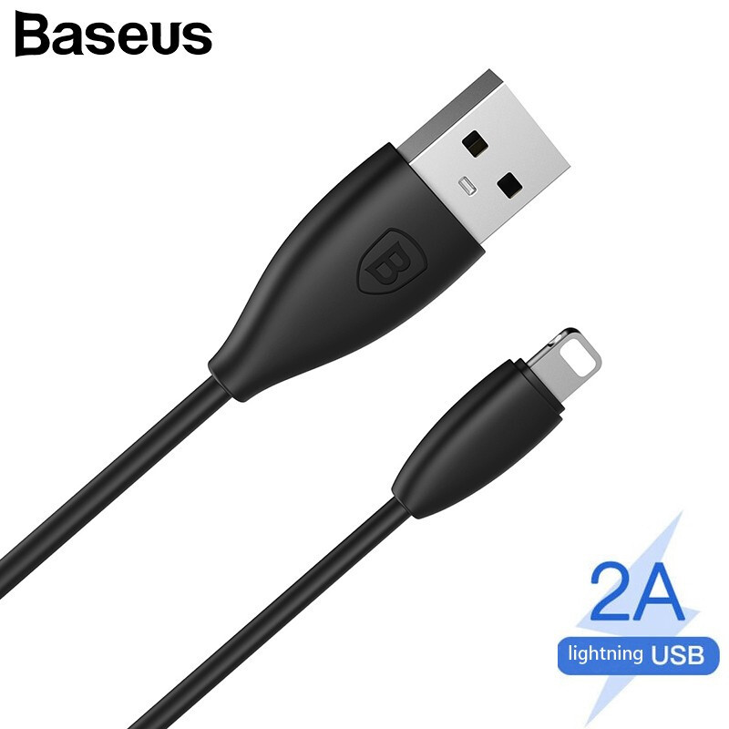 Кабель для заряджання Baseus USB Lightning 1,2 м 2 A для Apple iPhone та iPad підтримується швидке заряджання