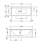 Ванна акрилова з панеллю 1800x800 Duravit P3 Comforts Німеччина, фото 4