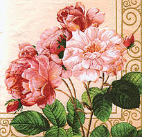Серветки декупажні Рожеві троянди 4364