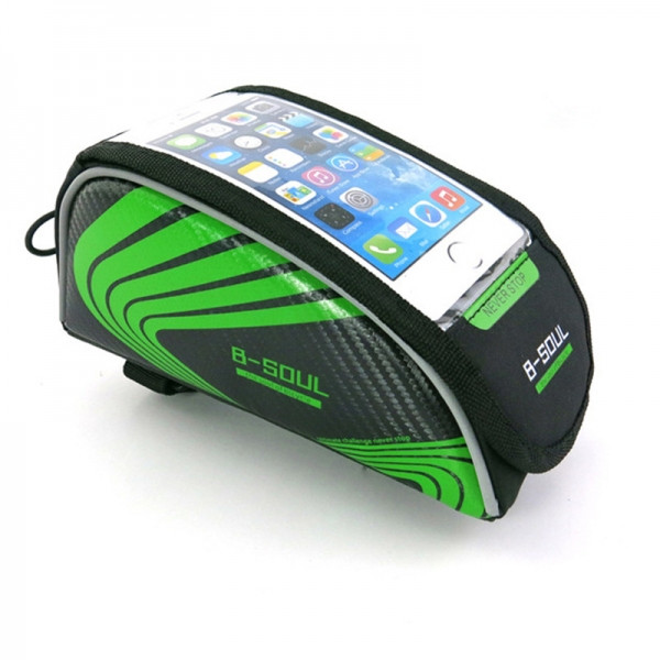 Сумка велосипедна під смартфон на раму B-Soul BAO-001 зелена, фото 1