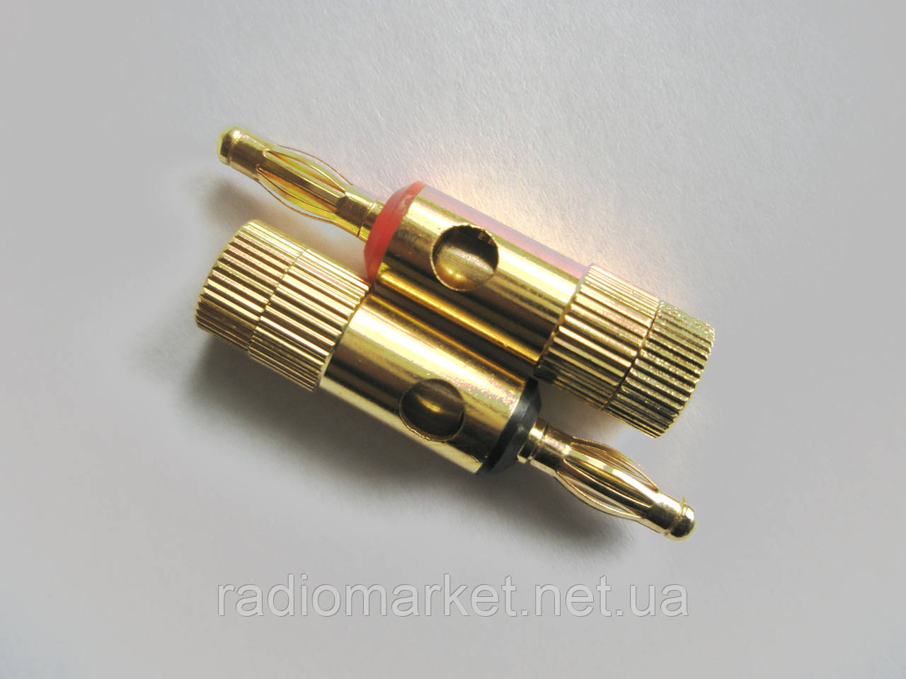 Роз'єм (штекер) "Banan", gold, металевий корпус