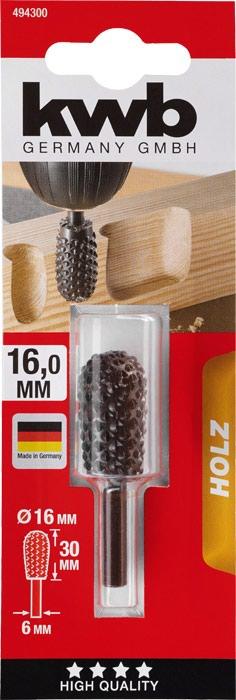 Бор фреза циліндрична заокруглена 13 x 35 mm KWB