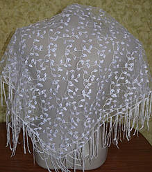 Хустка біла для вінчання "Кохання"