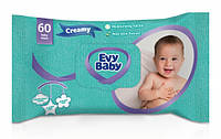 Влажные салфетки Evy Baby Creamy, 60 шт