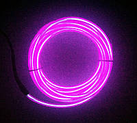 Холодный неон с кантом(шлейфом) 2,2 мм цвет Фиолетовый(пурпурный)