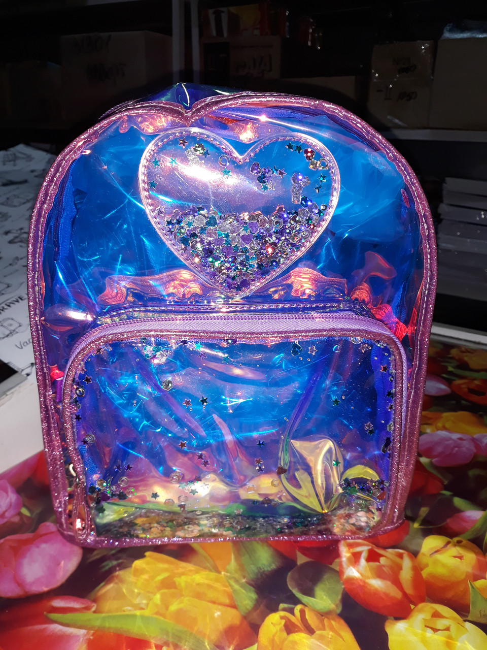 Уценка шов сверху согнут 555460 Рюкзак молодіжний YES ST-20 Glowing heart, фото 1