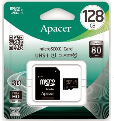 Карта пам'яті APACER microSDXC 128GB