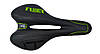 Сідло велосипедне Lietu ZD-007 з вентиляційним отвором, чорно-зелене, фото 2