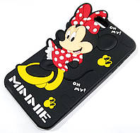 Чехол детский для iPhone 6 Plus / 6s Plus силиконовый объемный игрушка Минни Маус черный