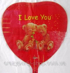 Куля фольгована Ведмедика I love you, фото 1