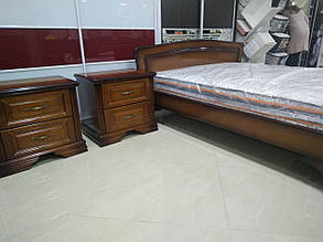 Спальня Ельвіра дерев'яна 160х200, ліжко+комод+тумби 2шт.