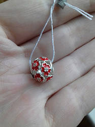 Срібний шарм з емаллю Весна