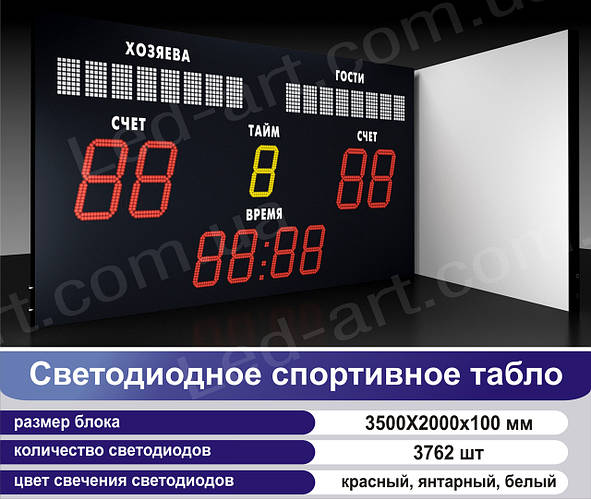 Светодиодное спортивное табло универсальное футбол LED-ART-Sport ...