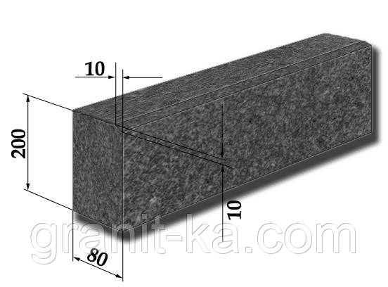 Бордюр тротуарний гранітний ГП5 20х8 см