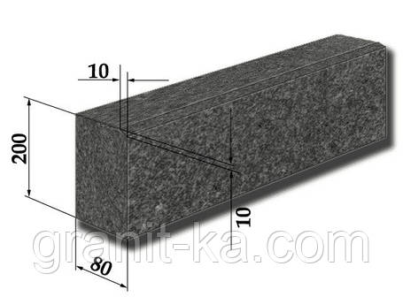 Бордюр тротуарний гранітний ГП5 20х8 см, фото 2