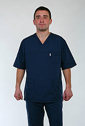 Медичний чоловічий костюм «Хірург» темно-синього кольору (з 42 по 66 р)