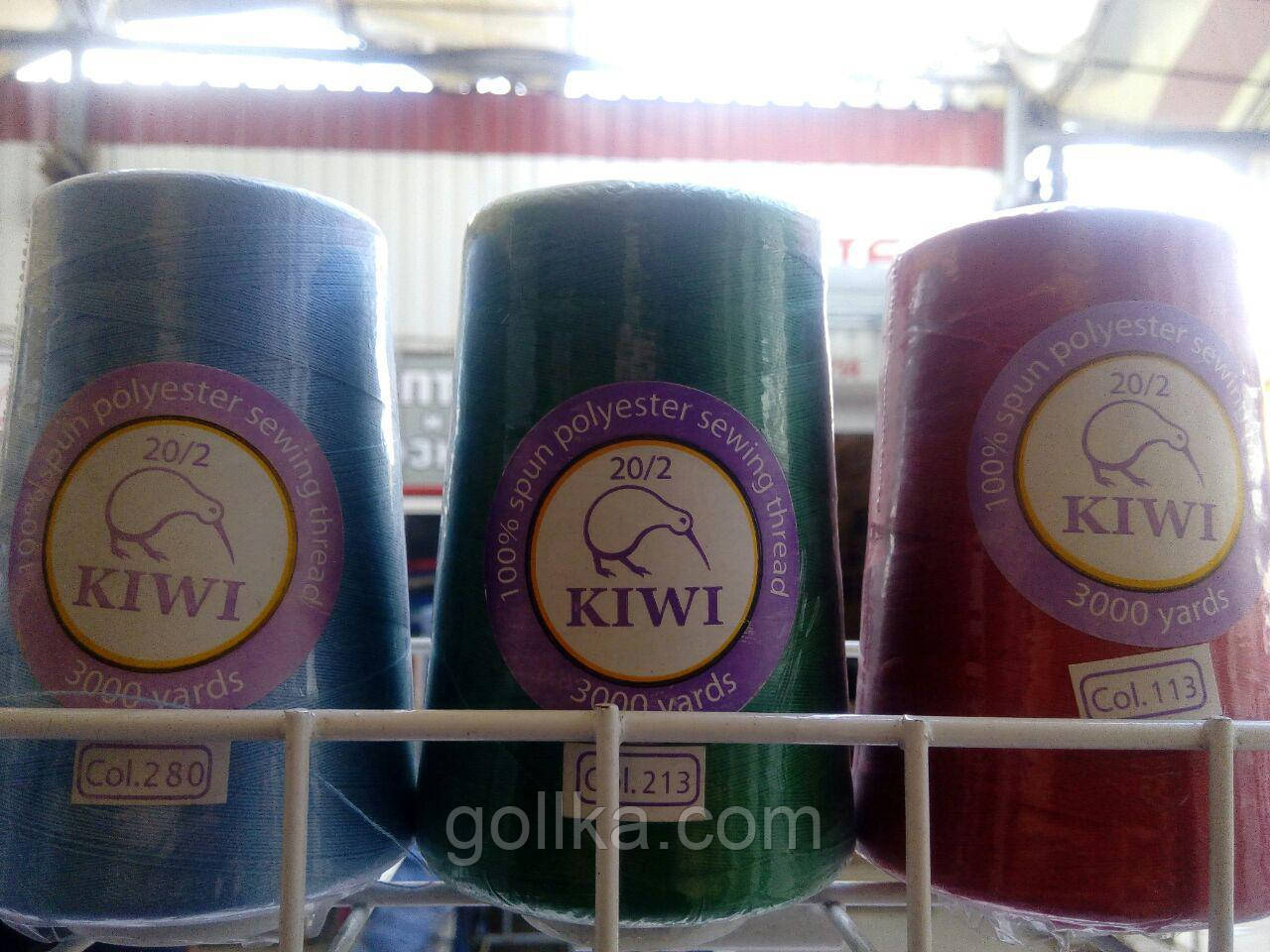 Нитки швейные армированные 20/2 Kiwi (киви) (3000 ярдов) - фото 3 - id-p903661510