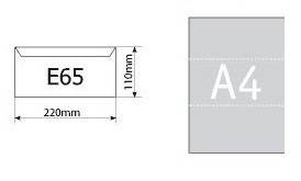 Конверт DL (110*220 мм) білий 50 штук, 2040_50