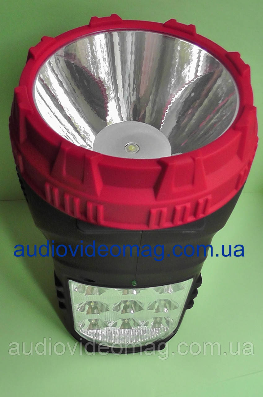 Фонарь 2827 (3Wt + 9 LED) большой, аккумуляторный - фото 5 - id-p403144199