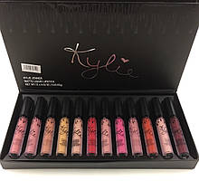 Набір матовою рідкої помади KYLIE ART-6190 (чорний 12шт.в упоковке)(96)