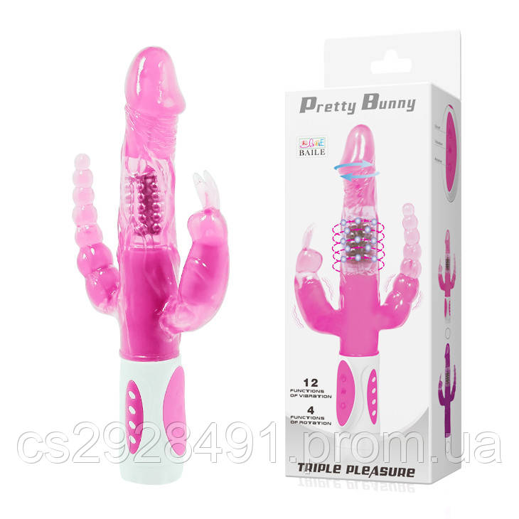 Hi-tech вібратор - Pretty Bunny Vibrator - Triple Pleasure