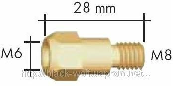 Держатель наконечника BW 142.0007, М6*22 для сварочной горелки BW 26KD - фото 1 - id-p83583568