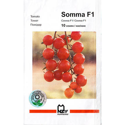 Насіння томату ультрараннього, врожайного "Сомма" F1 (10 насінин) від Nunhems, Голландія, фото 2