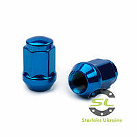 Гайка колёсная Starleks М12х1,5х35мм Синяя (Chevrolet,Kia,Mazda) Конус ключ 19