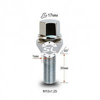 Колесаний болт ексцентрик 12х1,25х30мм. Хром