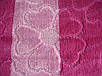 Набір килимків для ванної, 60х100 + 60х50см. "Квіти з сердечок", колір бургундського вина, фото 9