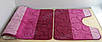 Набір килимків для ванної, 60х100 + 60х50см. "Квіти з сердечок", колір бургундського вина, фото 4