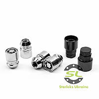 Гайки секретки М12х1.25x33 Конус (Subaru, Suzuki, Niva, Matiz) с вращающимся кольцом Starleks Premium