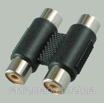 Перехідник 2 г.RCA-2хгн.RCA, корпус пластиковий 10 штук, фото 1