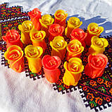 Воскова свічка "Бутон троянди" з натурального бджолиного воску, фото 3