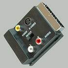 Перехідник шт.Скарт-гн.Скарт +3хгн.RCA +гн.mini din 4pin з перемикачем