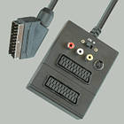 Перехідник шт.Скарт -2хгн.Скарт +3хгн.RCA +гн.mini din4pin з перемикачем