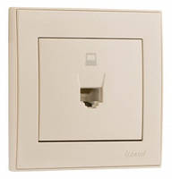 Розетка комп'ютерна LEZARD RAIN крем, 703-0388-139