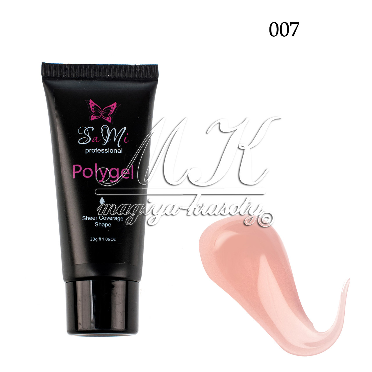 Полігель (акригель) Sami, 30g No007 рожевий