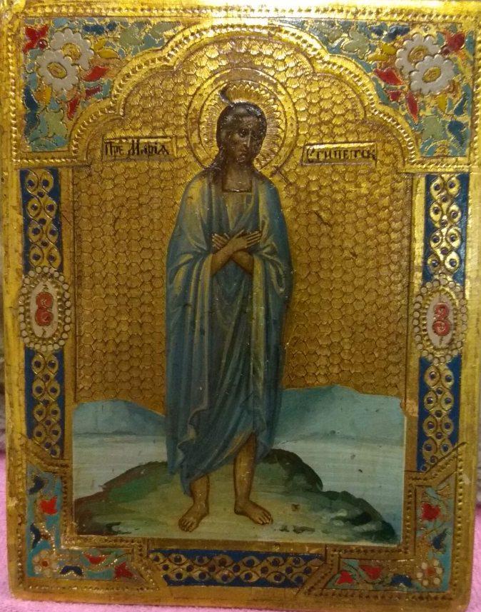 Ікона Марії Єгипетської 19 століття Росія