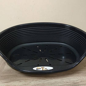 Пластиковий лежак Siesta Deluxe 8 BLACK, 82 x 59.5 x 25 см