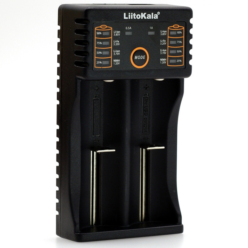 Зарядний пристрій LiitoKala Lii-202 для Ni-Mh, Ni-Cd, Li-Ion і LiFePO4 акумуляторів + Power Bank.