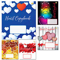 Зошит 24 аркуші в лінію "Сердечка" 20/320