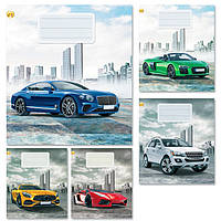 Зошит 24 аркуші в лінійку "Мощеві авто" 20/320