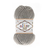 Пряжа Alize Cotton Gold Hobby 21 серый меланж (Ализе Котон Голд Хобби)