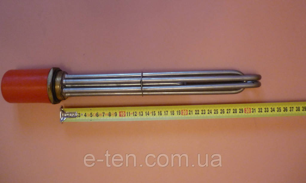 Блок ТЕН прямий неіржавка сталь 6000W/220 V на різі 1,5" (48 мм)/L довжина = 320 мм (Tenko, Україна)