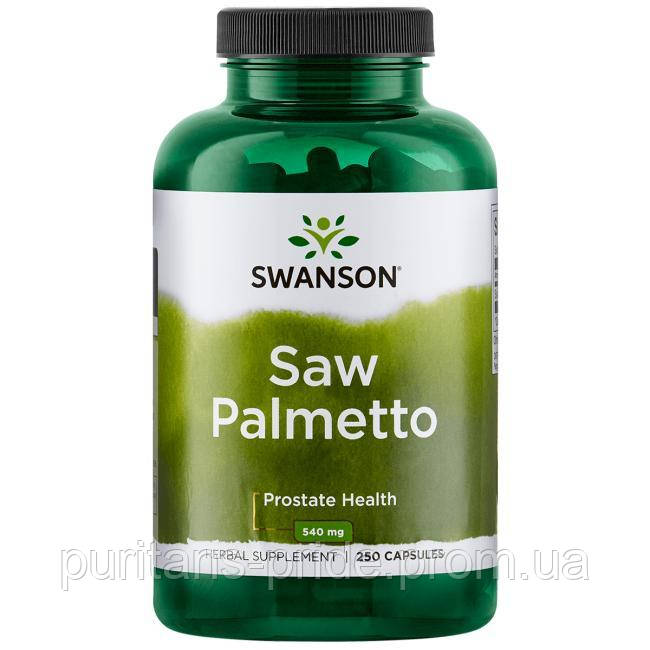 Со Пальметто, Swanson, Saw Palmetto (з цілих ягід) 540 mg 250 капс