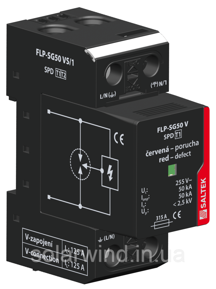 Обмежувач перенапруги ПЗІП SALTEK FLP-SG50 VS/1